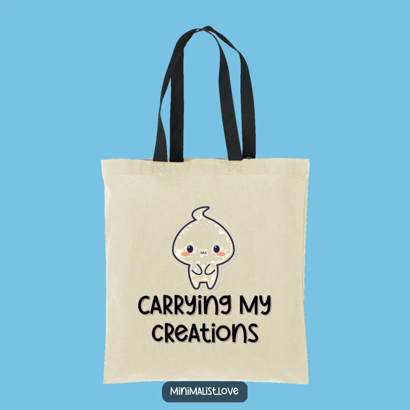 Funny Minimalist Artist Tote Bag - Carry Your Creations with Pride!