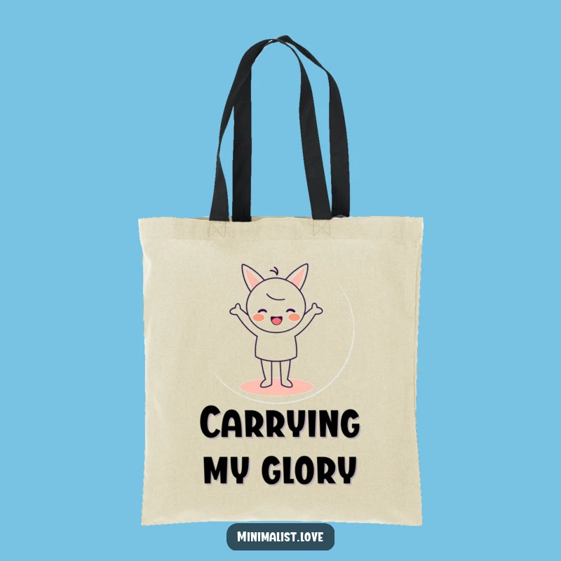 Funny Minimalist Cheer Tote Bag - Carry Your Enthusiasm Everywhere!