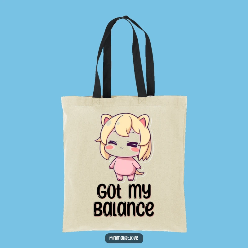 Funny Winking Tote Bag: Carry Your Charm and Balance