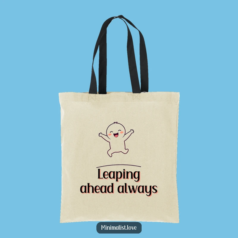 Funny Minimalist Joyful Leaper Tote Bag - Carry Your Laughs in Style!