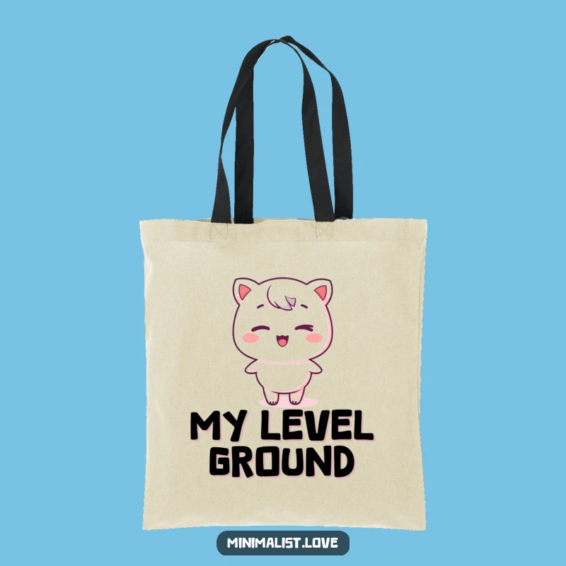 Funny Kawaii Winking Tote Bag: Minimalist Style Accessory Gift